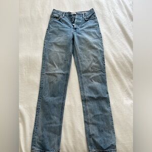 Aritzia-Denim Forum Nina Stovetop Light wash straight denim